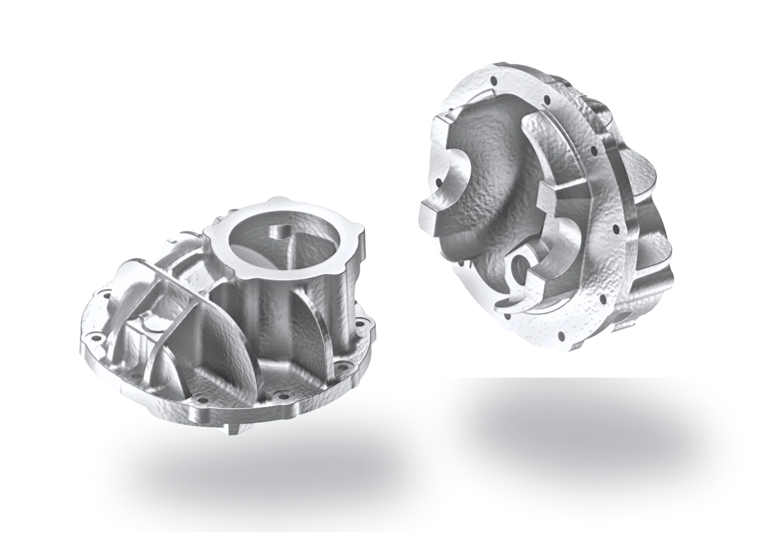 C Series iron housing, front and rear faces